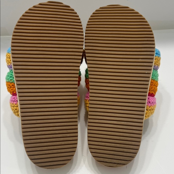 Farm Rio Colorful crochet slides size 7 - Picture 6 of 10